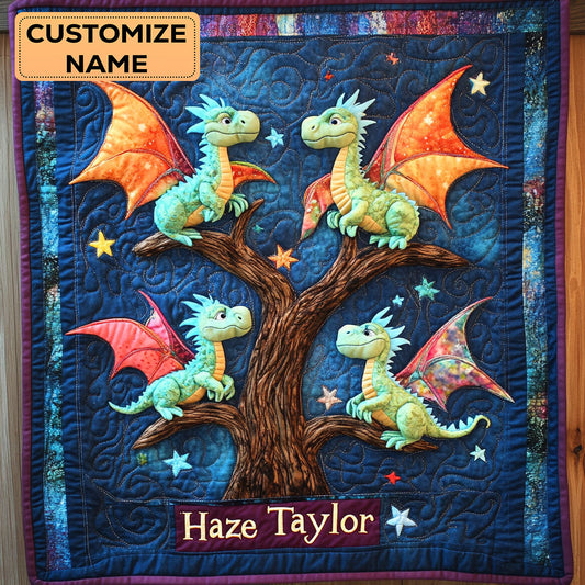 Dragon Nap Time WN1807038CL Personalized Baby Quilt