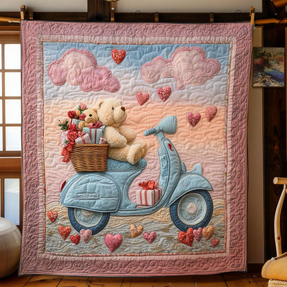 Velentine Scooter And Bear WY0801074CL Quilt