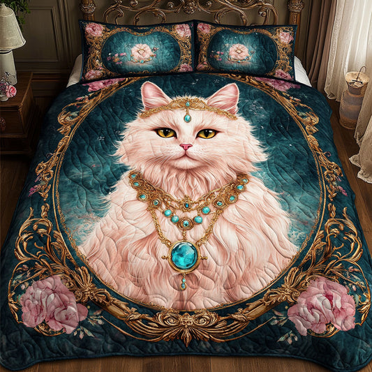 Pink Cat Flower WT0702005CL Duvet Cover Set