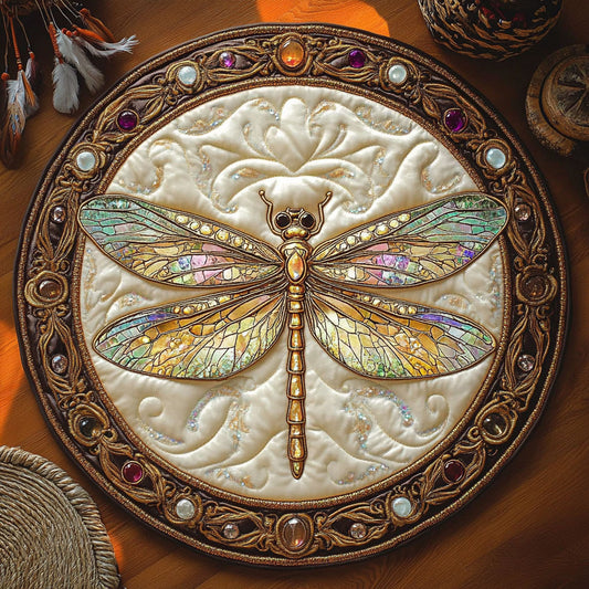 Wings Of Gold WY0107068CL Quilted Round Mat