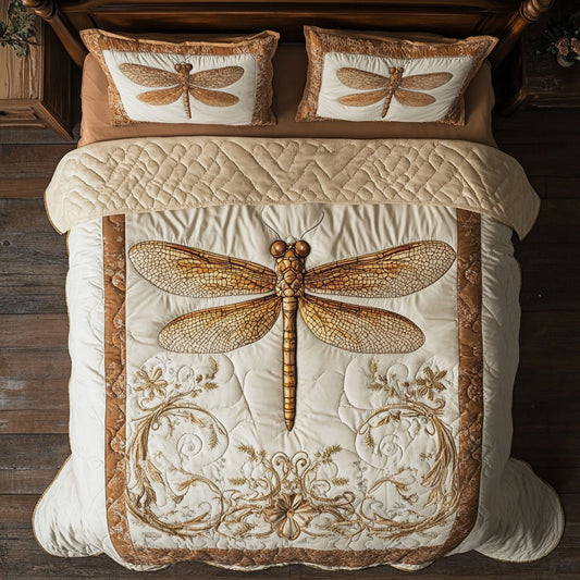 Royal Gold Dragonfly WY0602050CL Duvet Cover Set