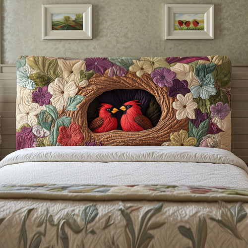 Cuddling Cardinal QA2912005CL Quilted Headboard Slipcover