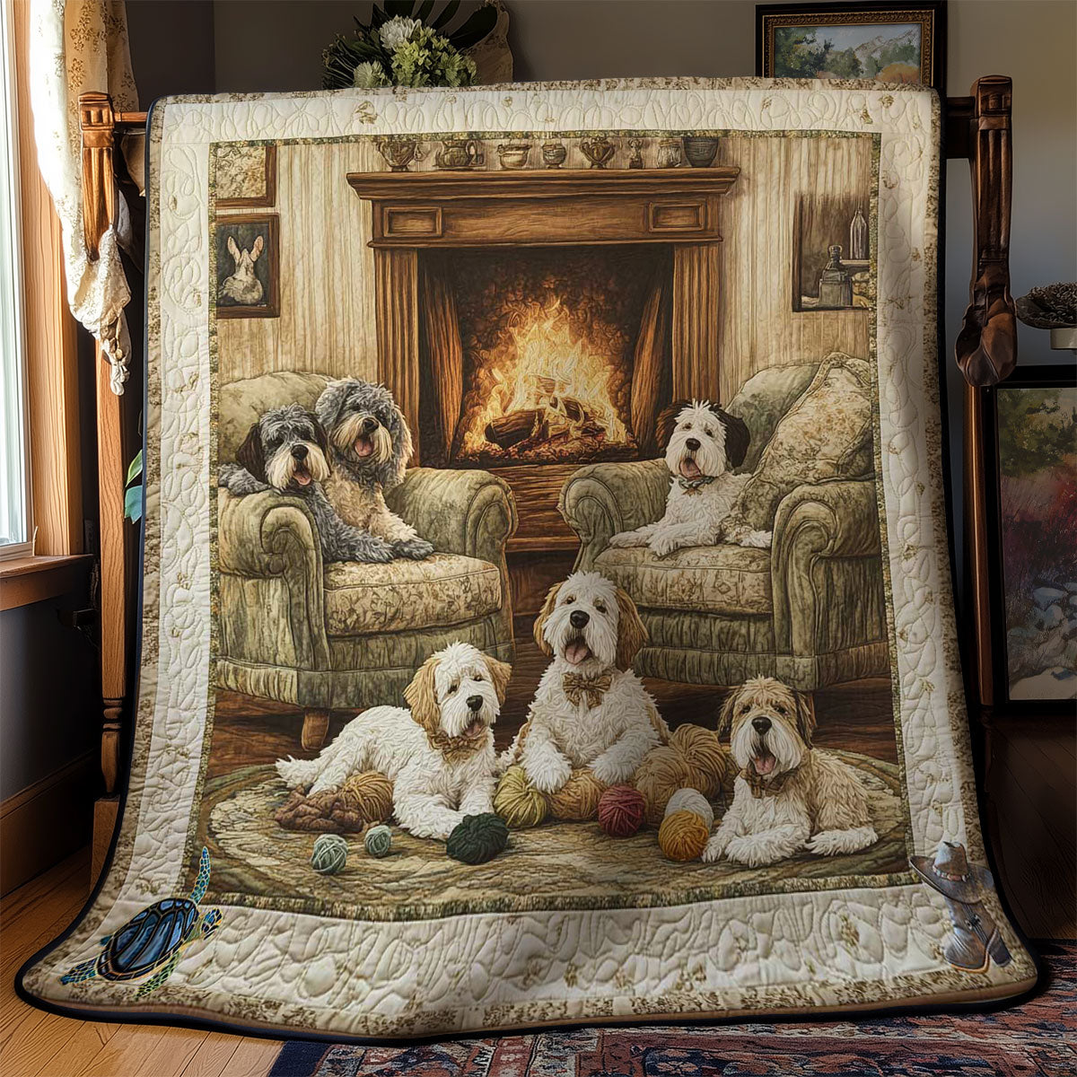 Cozy Schnauzer Tales WN2811050CL Quilt