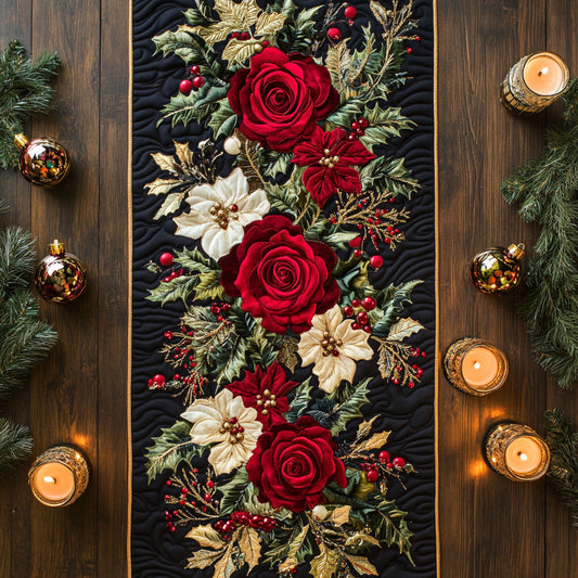 Rose Kissed CM0905048CL Quilted Table Runner