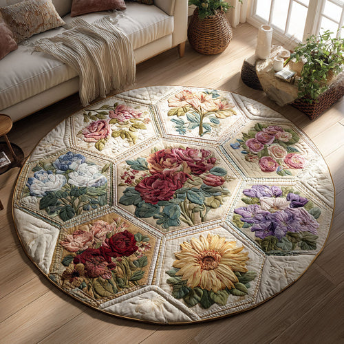 Petal Harmony CW1301154CL Quilted Round Mat
