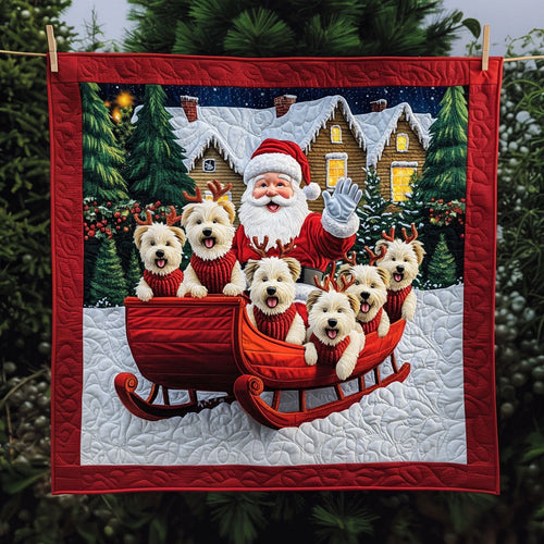 Santa's Westie Sleigh LT1411005CL Quilt