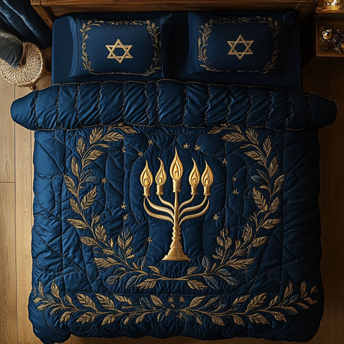 Hanukkah Star Path WN1407029CL Duvet Cover Set
