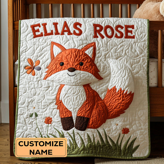 The Gentle Fox WJ3107008CL Personalized Baby Quilt