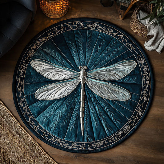 Moonlit Dragonfly WN1408070CL Quilted Round Mat