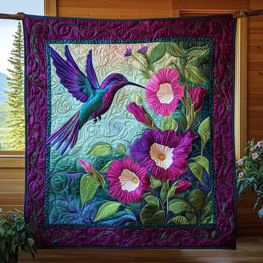 Hummingbird Morning Glory CW2708039CL Quilt