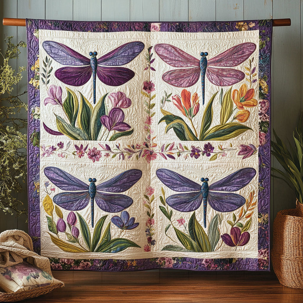 Dragonfly Tulip CW0701037CL Quilt