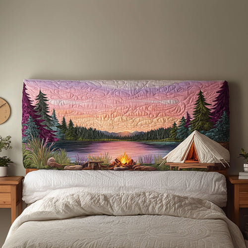 Camping At Twilight QA2412024CL Quilted Headboard Slipcover