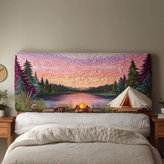 Camping At Twilight QA2412024CL Quilted Headboard Slipcover