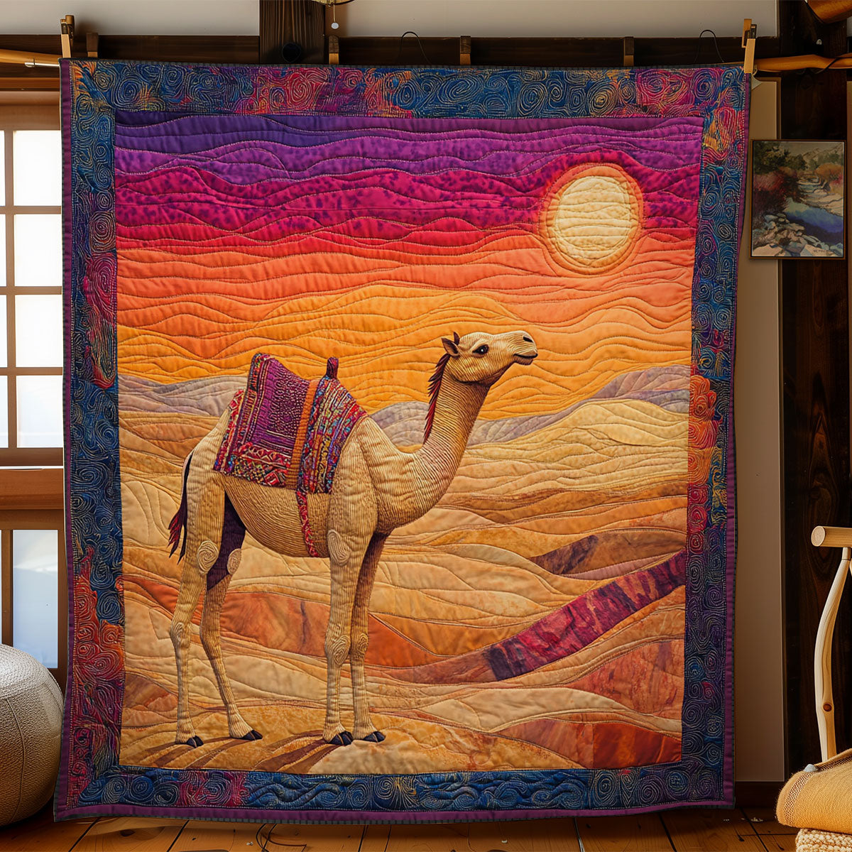 Camel In Sun Desert WY2103011CL Quilt