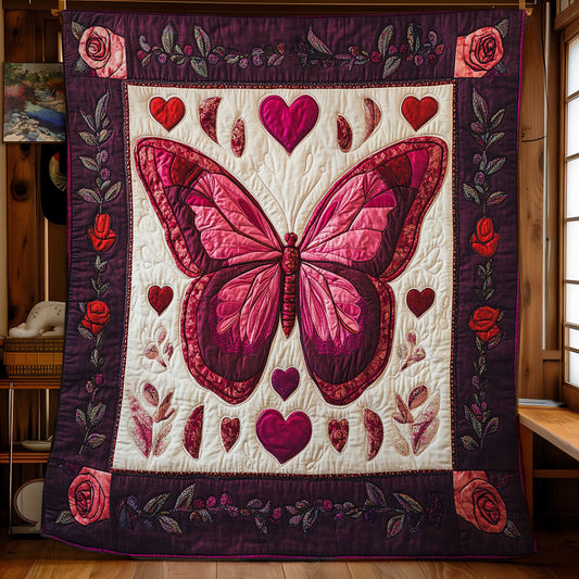 Butterfly In Romantic Garden WY1802007CL Quilt