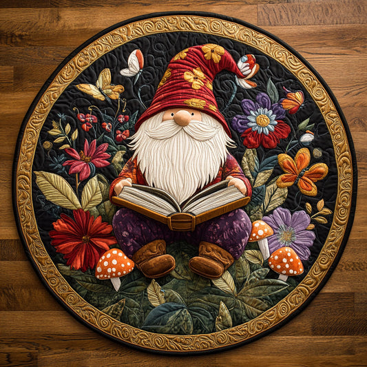 Gnome Garden CW3107031CL Quilted Round Mat