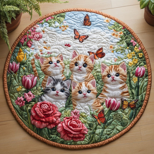 Kitten Garden CW1007027CL Quilted Round Mat