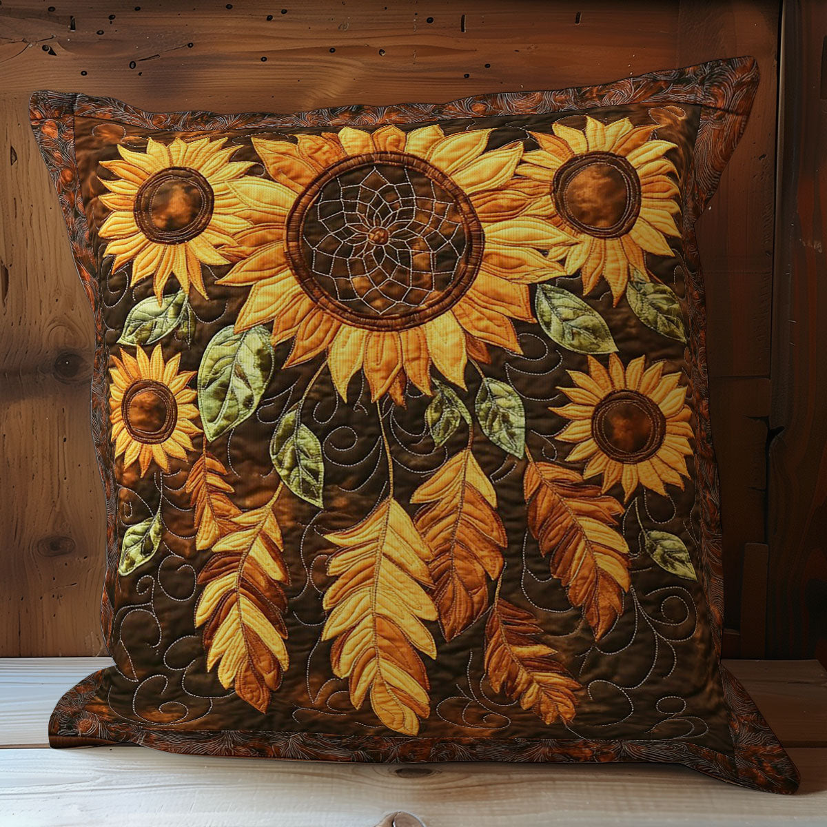 Feather And Sunflower WY1102071CL Quilt Pillow Case