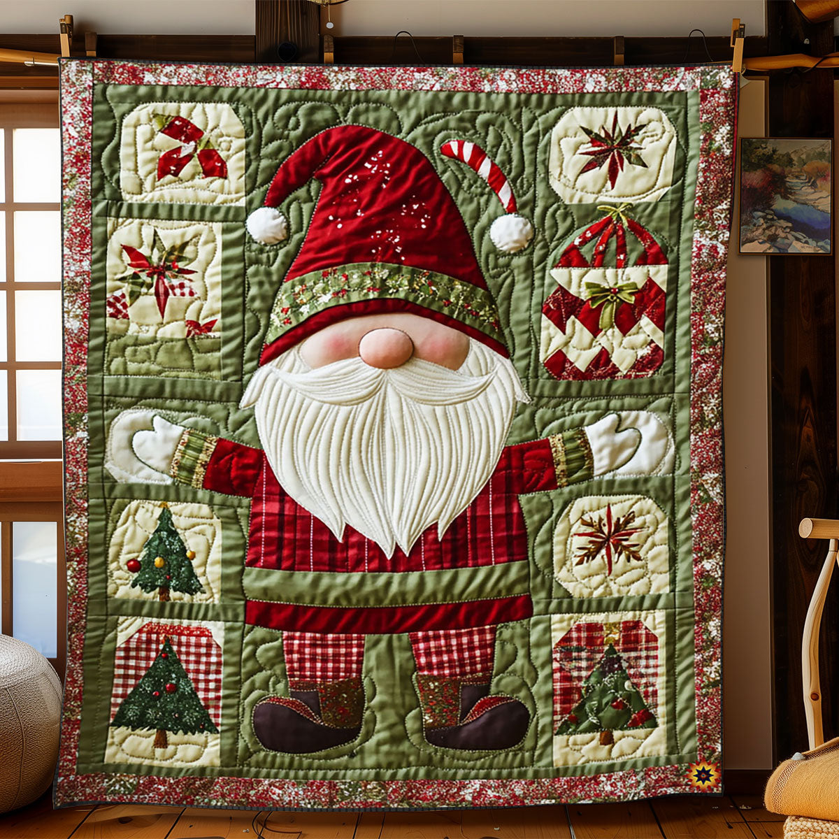 Christmas Gnome WJ1912004CL Quilt