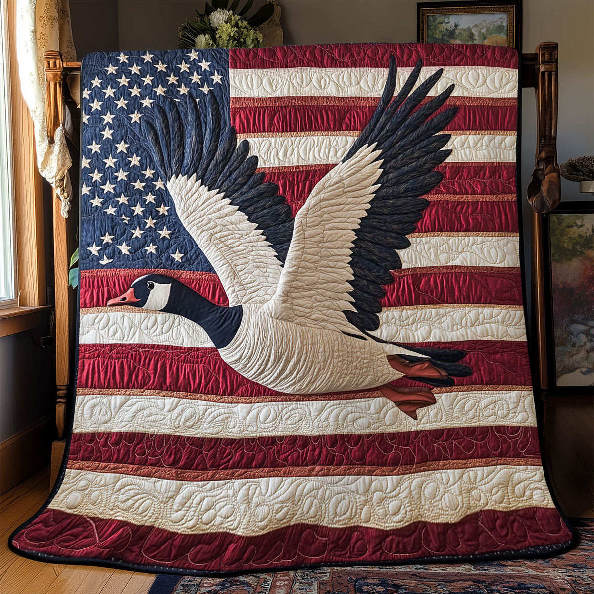 Patriotic Geese WJ0502022CL Quilt