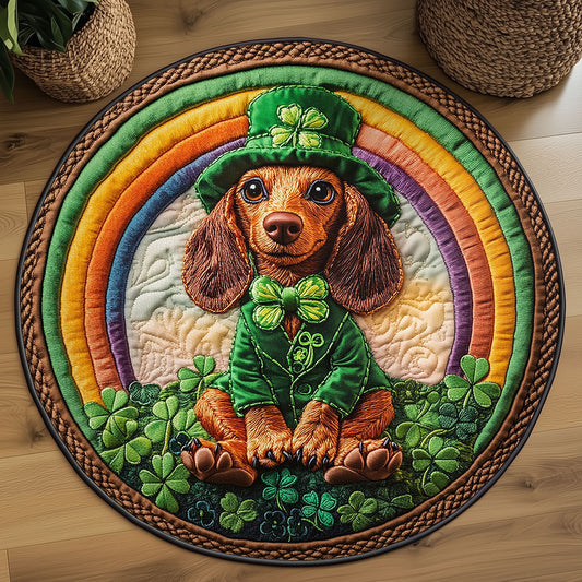 Dachshund Dream WN0907026CL Quilted Round Mat