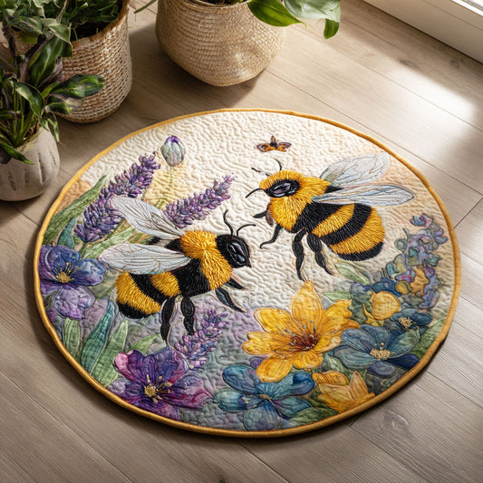 Bee Bloom Garden CW0507007CL Quilted Round Mat