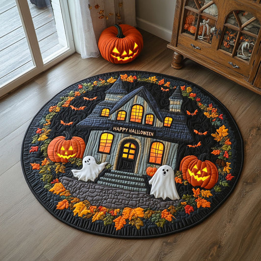 Haunted House CW1908023CL Quilted Round Mat