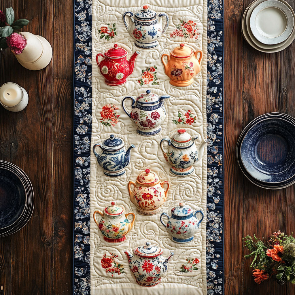 Tea Garden CW2205399CL Quilted Table Runner