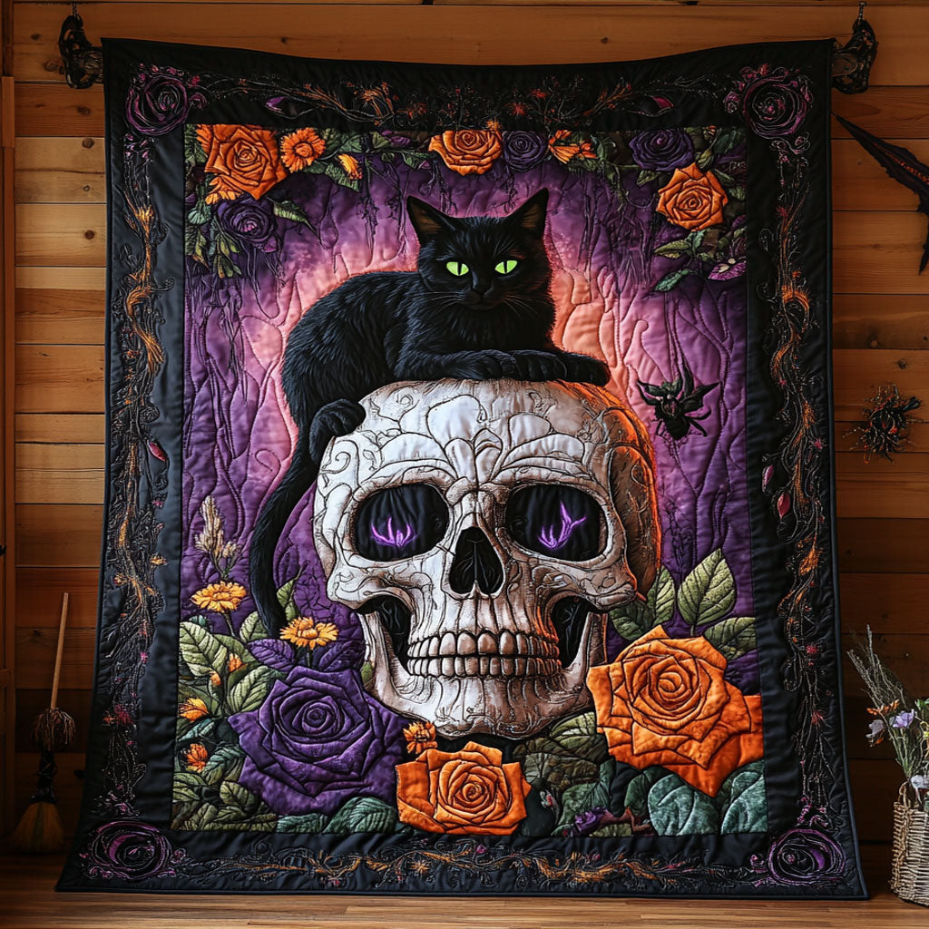 Black Cat And Skull WY1806031CL Quilt
