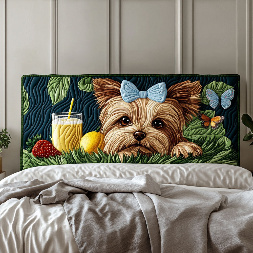 Yorkshire Cutie KL2012011CL Quilted Headboard Slipcover