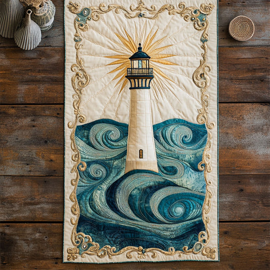 Radiant Lighthouse WY2504043CL Quilted Table Runner