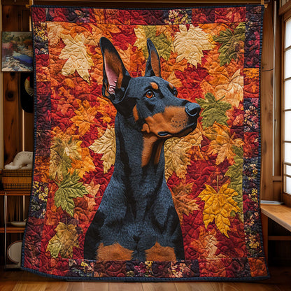 Black Dog In Autumn WY2101043CL Quilt