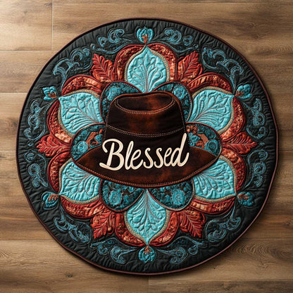 Cowboy Heart And Hide WN2005039CL Quilted Round Mat