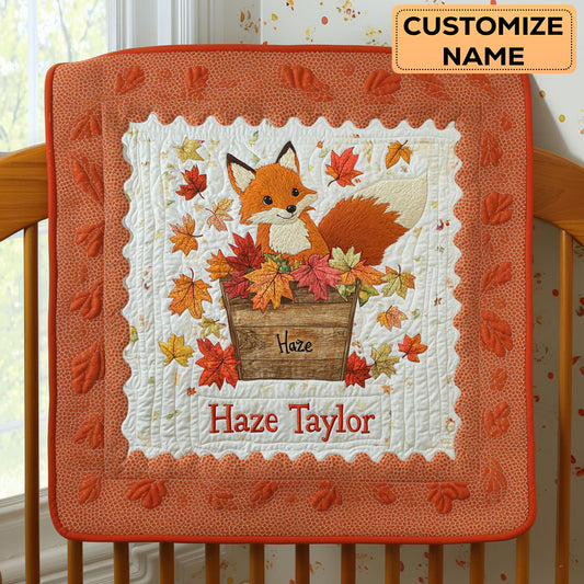 Forest Fox WN2907048CL Personalized Baby Quilt
