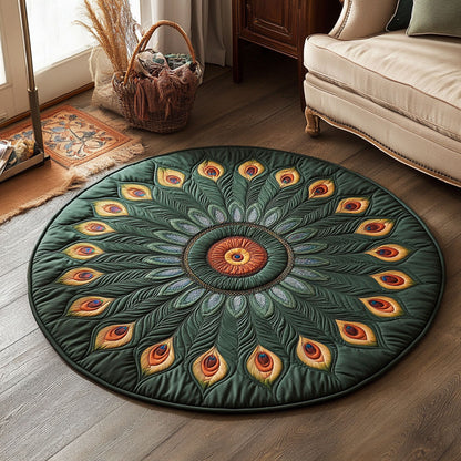 Opal Feathers CP1508047CL Quilted Round Mat