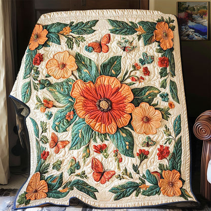 Vibrant Petunia Garden WP2201052CL Quilt