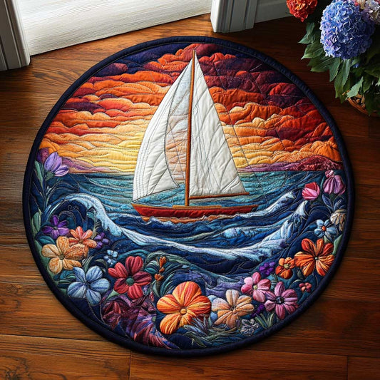 Romantic Cruise CQ2205017CL Quilted Round Mat
