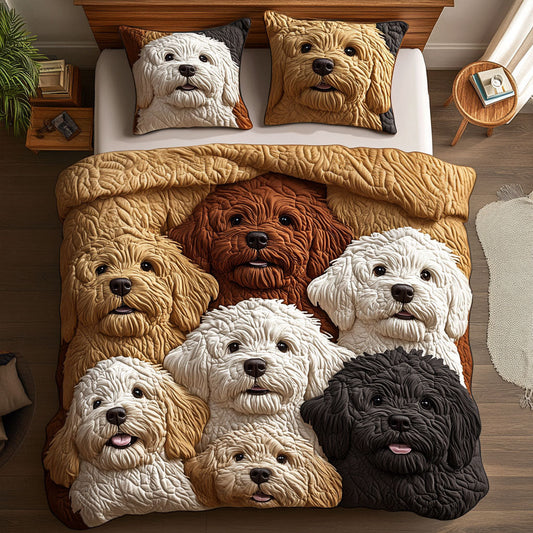 Sunshine Fur Golden Doodle WN1511083CL Duvet Cover Set