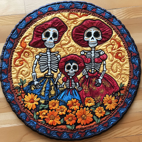A Family Reunion DH1010036CL Quilted Round Mat
