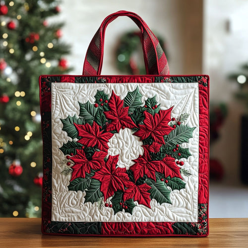 Winter Wreath CP2209039CL Quilted Tote Bag