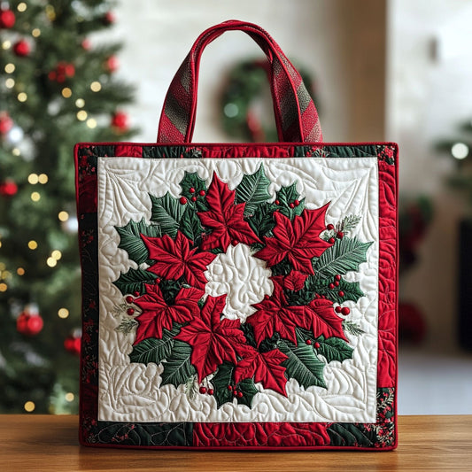 Winter Wreath CP2209039CL Quilted Tote Bag