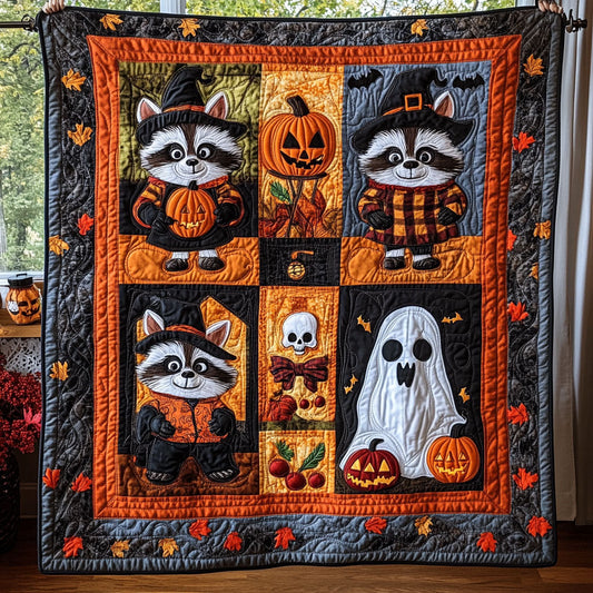 Halloween Patch Pal Raccoon WY2508051CL Quilt