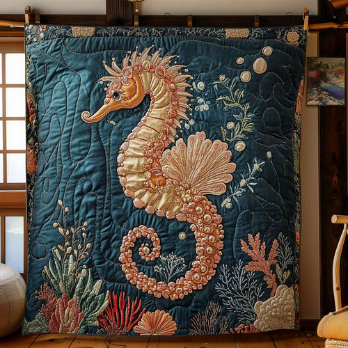 Seahorse Coral Cove WN2503122CL Quilt