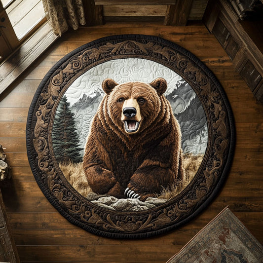 Grizzly Might CW2907032CL Quilted Round Mat