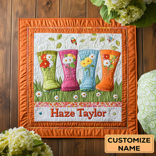 Boots Parade WN2407014CL Personalized Baby Quilt