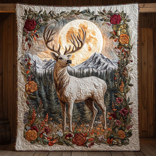 White Deer Under Moonlit CP2905040CL Quilt