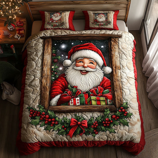 Santa Merry Window WN1811076CL Duvet Cover Set