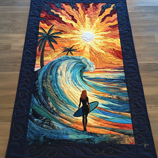 Sun Surfing WY2605036CL Quilted Table Runner