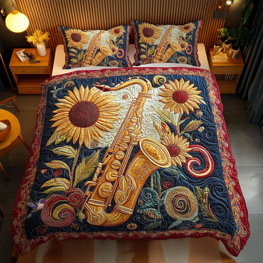 Sunflower And Saxophone WY2512060CL Duvet Cover Set