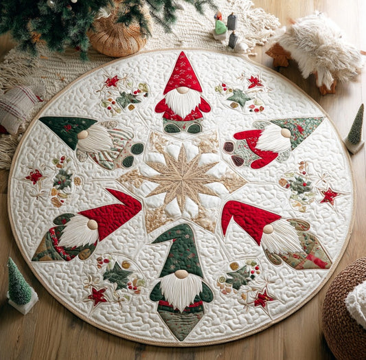 Gnome's Delight XR2809013CL Quilted Round Mat